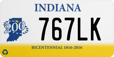 IN license plate 767LK