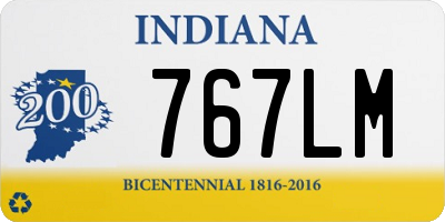 IN license plate 767LM