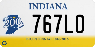 IN license plate 767LO