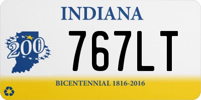 IN license plate 767LT