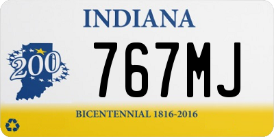 IN license plate 767MJ