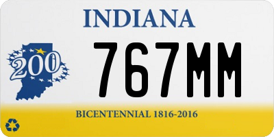 IN license plate 767MM