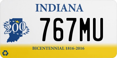 IN license plate 767MU