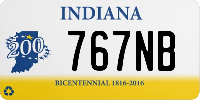 IN license plate 767NB