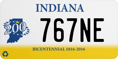 IN license plate 767NE