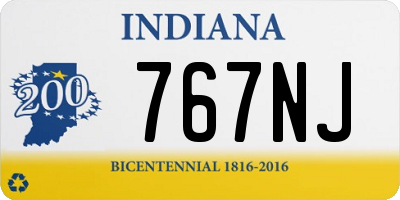 IN license plate 767NJ
