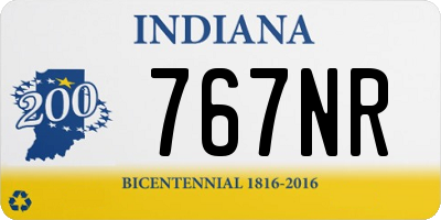 IN license plate 767NR