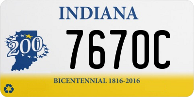IN license plate 767OC