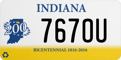 IN license plate 767OU