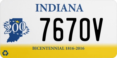IN license plate 767OV