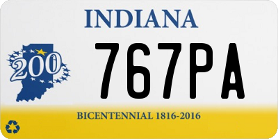 IN license plate 767PA