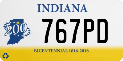 IN license plate 767PD