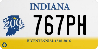 IN license plate 767PH