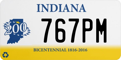 IN license plate 767PM