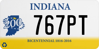 IN license plate 767PT