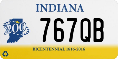 IN license plate 767QB