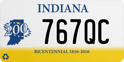 IN license plate 767QC