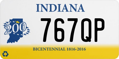 IN license plate 767QP