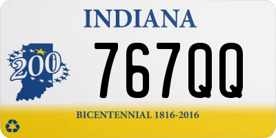 IN license plate 767QQ