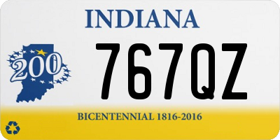 IN license plate 767QZ