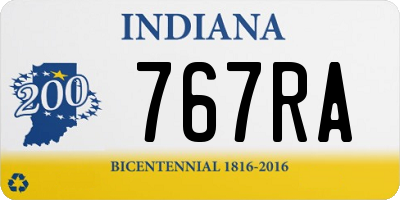 IN license plate 767RA