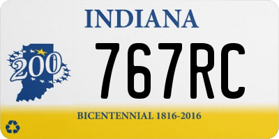 IN license plate 767RC