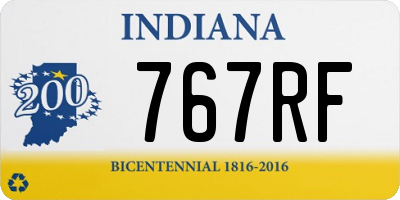 IN license plate 767RF