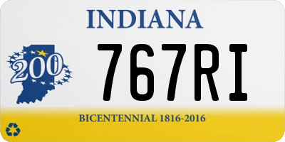 IN license plate 767RI