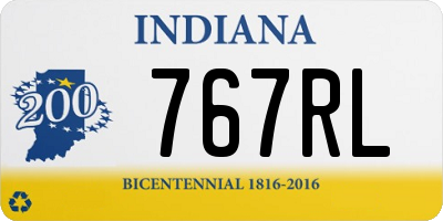 IN license plate 767RL