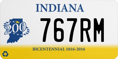 IN license plate 767RM