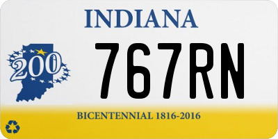 IN license plate 767RN