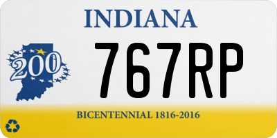 IN license plate 767RP