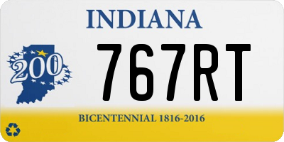 IN license plate 767RT