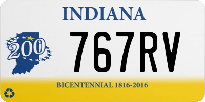 IN license plate 767RV