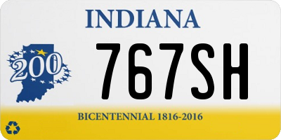 IN license plate 767SH