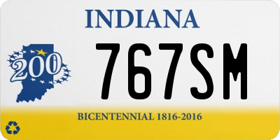 IN license plate 767SM
