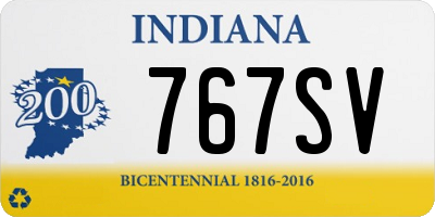 IN license plate 767SV