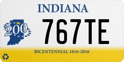 IN license plate 767TE