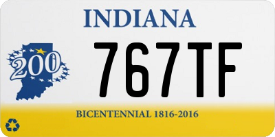 IN license plate 767TF