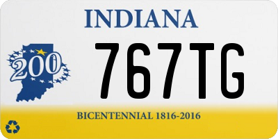 IN license plate 767TG