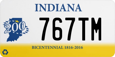 IN license plate 767TM
