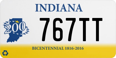 IN license plate 767TT