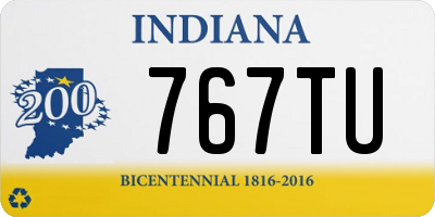 IN license plate 767TU