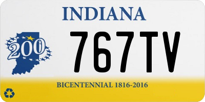 IN license plate 767TV