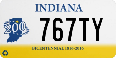 IN license plate 767TY