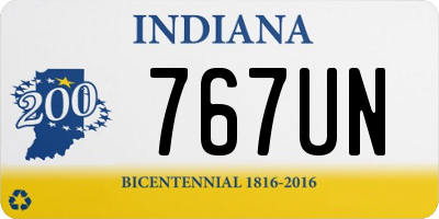IN license plate 767UN