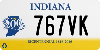 IN license plate 767VK