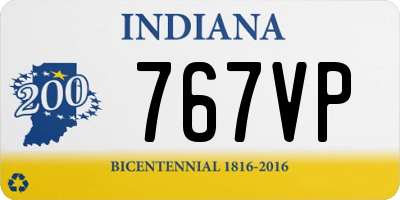 IN license plate 767VP
