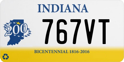 IN license plate 767VT