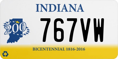 IN license plate 767VW